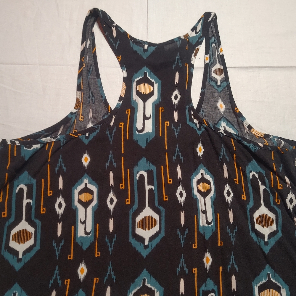 H&M Divided Tank Top Women's 8 Multicolor Geometric Round Neck Sleeveless Shirt - Picture 7 of 12